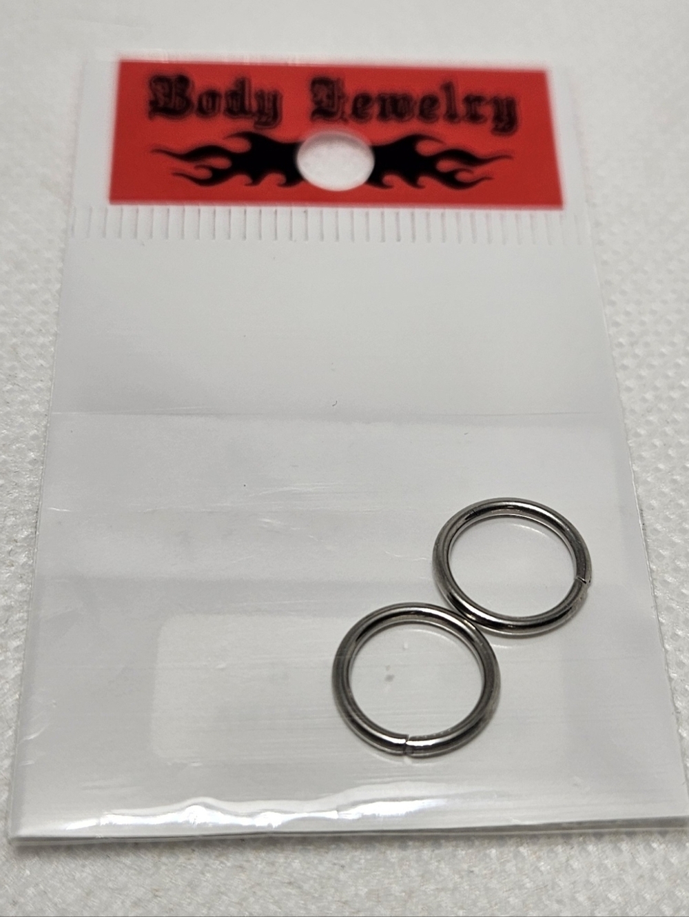 16GA Annealed Hoop Surgical Steel 5/16"- 8MM Body Jewelry  Pair - Picture 2 of 4